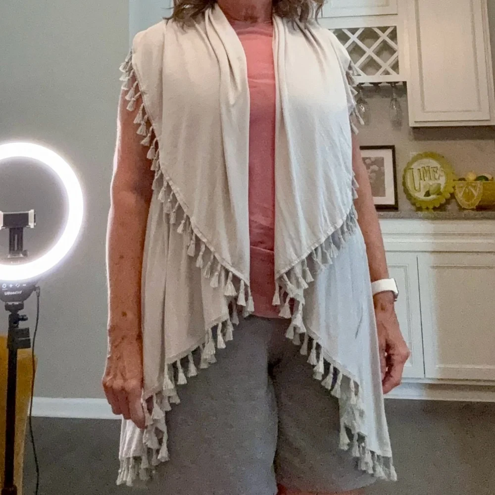 Gray Tassel Shawl